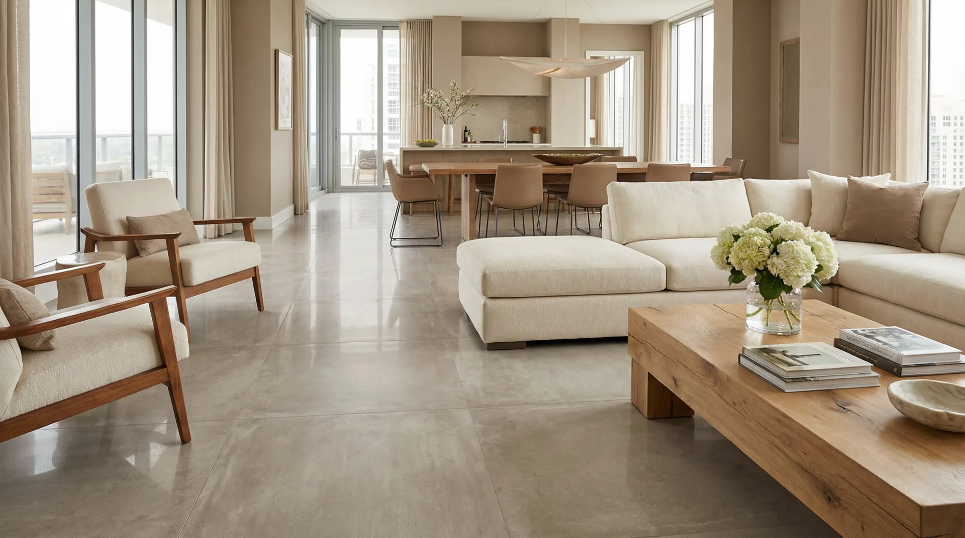 Glass tile adding elegance to a living space
